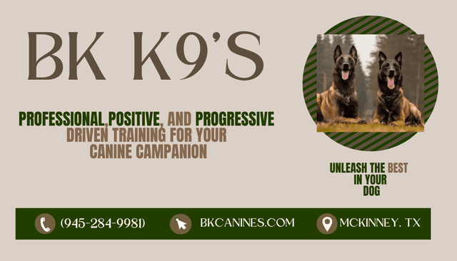 BK K9's business card